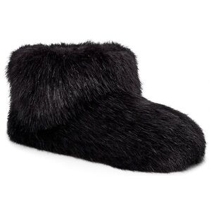 UGG 8 Women’s Fuzzy Plush Black Slippers Booties Amary